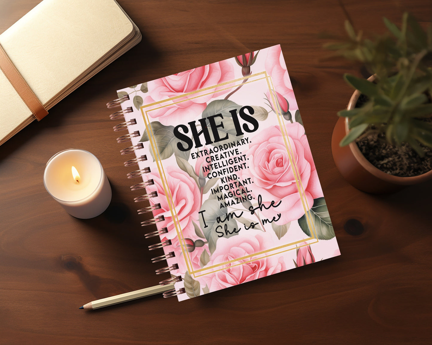 Inspirational - I Am She She Is Me - Spiral Notebook - The Shoppers Outlet