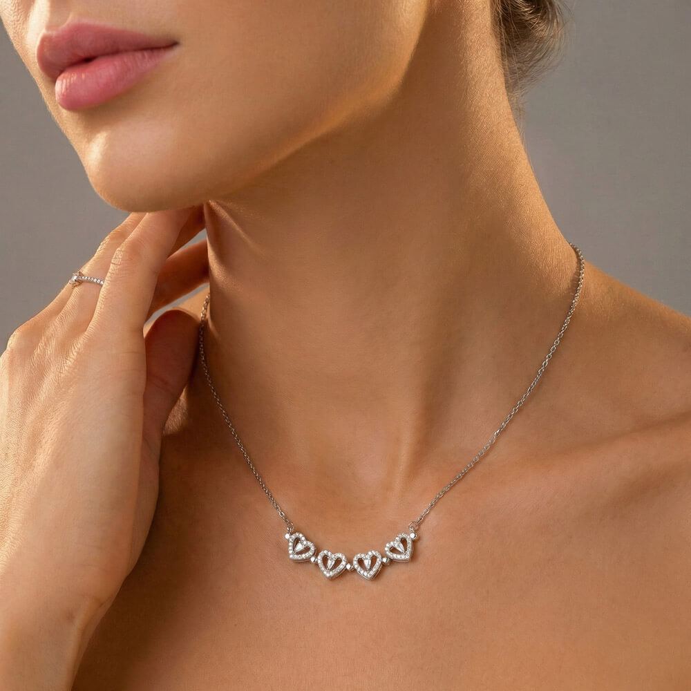 A Gift She'll Love Forever - Magnetic Hearts Necklace - The Shoppers Outlet