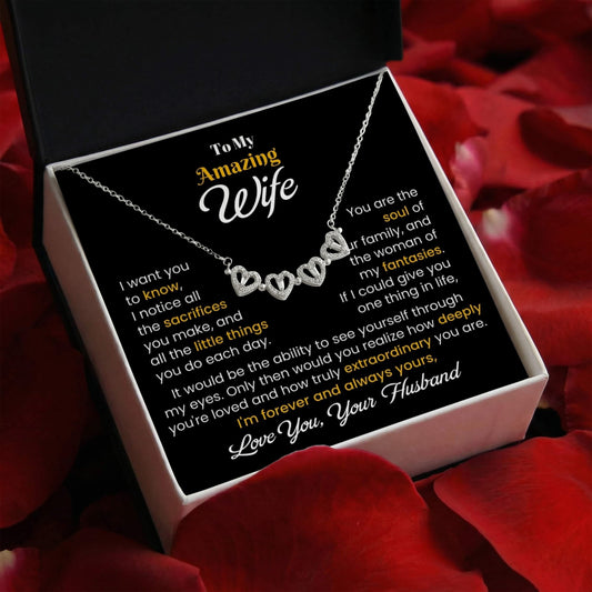 A Gift She'll Love Forever - Magnetic Hearts Necklace - The Shoppers Outlet
