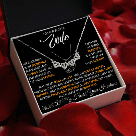 She Means So Much - Wife Gift - Magnetic Hearts Necklace - The Shoppers Outlet