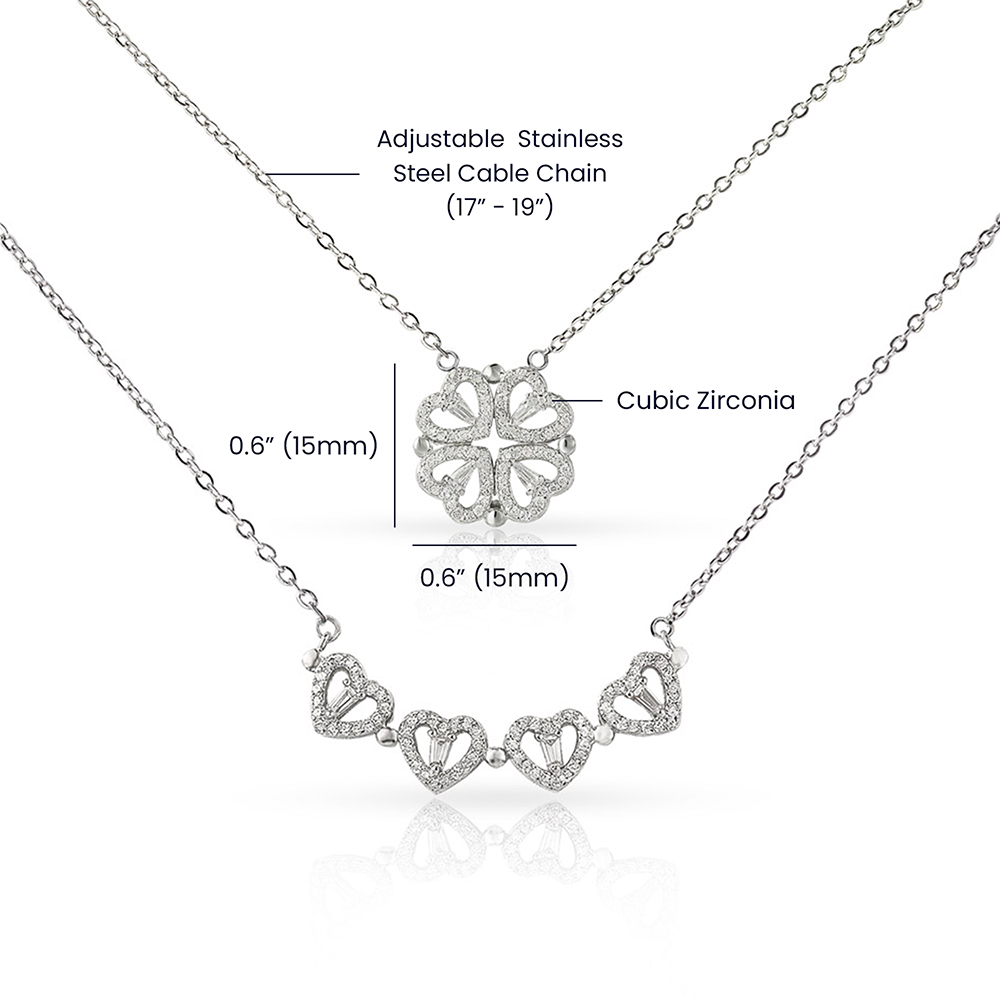 She Means So Much - Wife Gift - Magnetic Hearts Necklace - The Shoppers Outlet