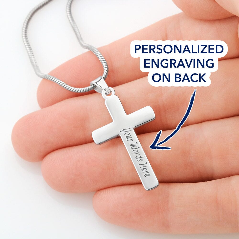 Faith - It Makes Things Possible Not Easy - Personalized Cross Necklace - The Shoppers Outlet