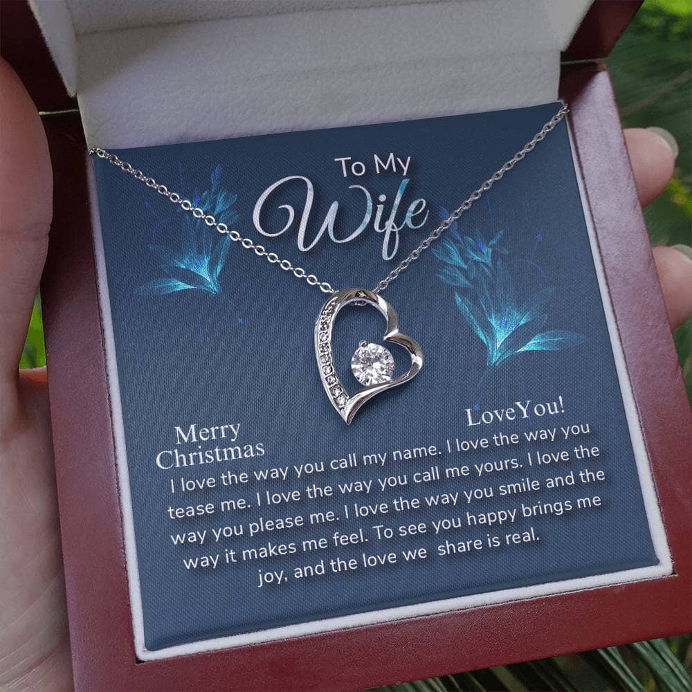Gift For Wife - I Love The Way You - Merry Christmas - Forever Love Necklace - The Shoppers Outlet