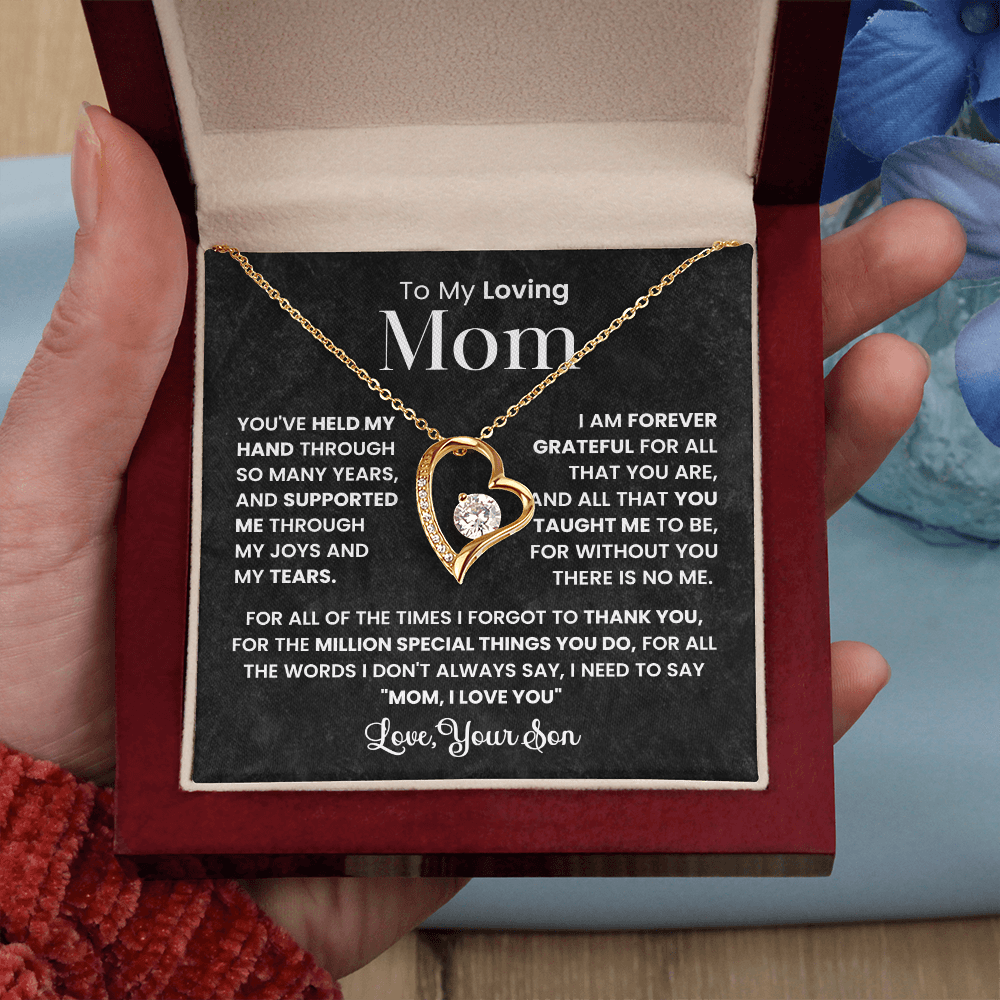 Gift For Mom - To My Loving Mom - Forever Love Heart Necklaces - The Shoppers Outlet