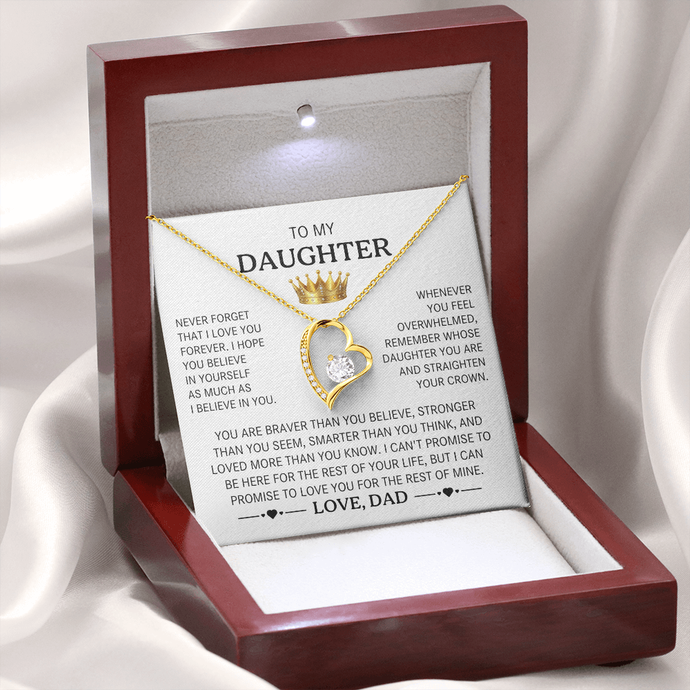 Gift For Daughter - Never Forget That I Love You - Forever Love Necklace