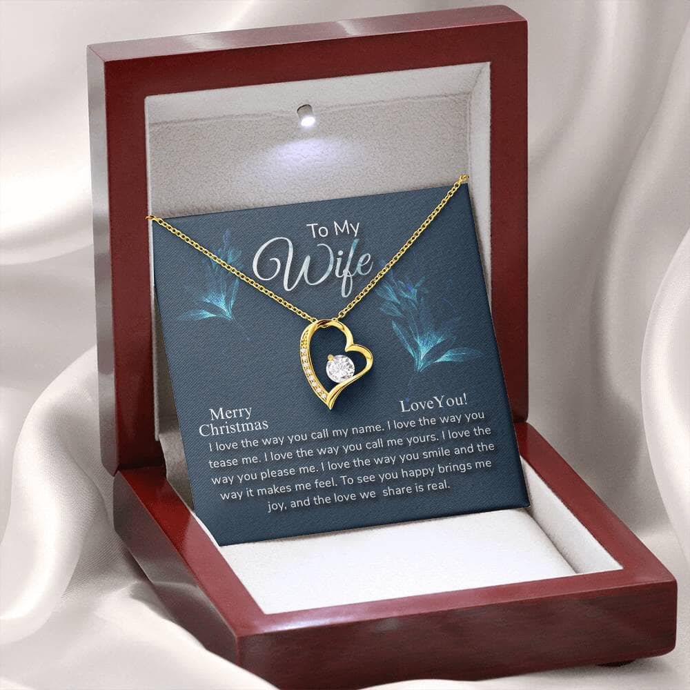 Gift For Wife - I Love The Way You - Merry Christmas - Forever Love Necklace - The Shoppers Outlet