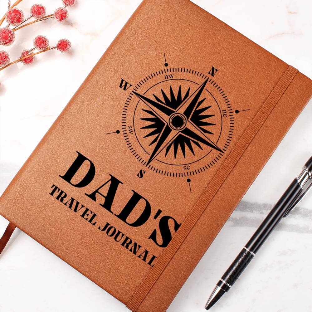 Graphic Leather Journal - Dad's Travel Journal - The Shoppers Outlet