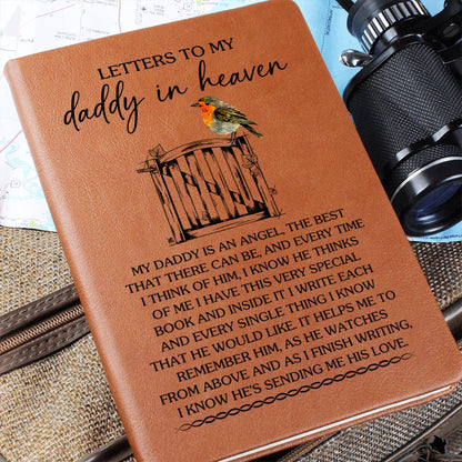 Graphic Leather Journal - Letter To My Daddy In Heaven - The Shoppers Outlet