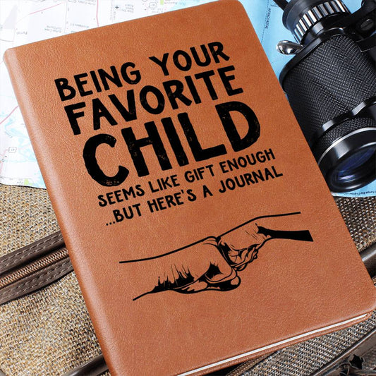Graphic Leather Journal - Dad - Being Your Favorite Child
