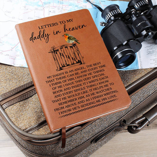 Graphic Leather Journal - Letter To My Daddy In Heaven