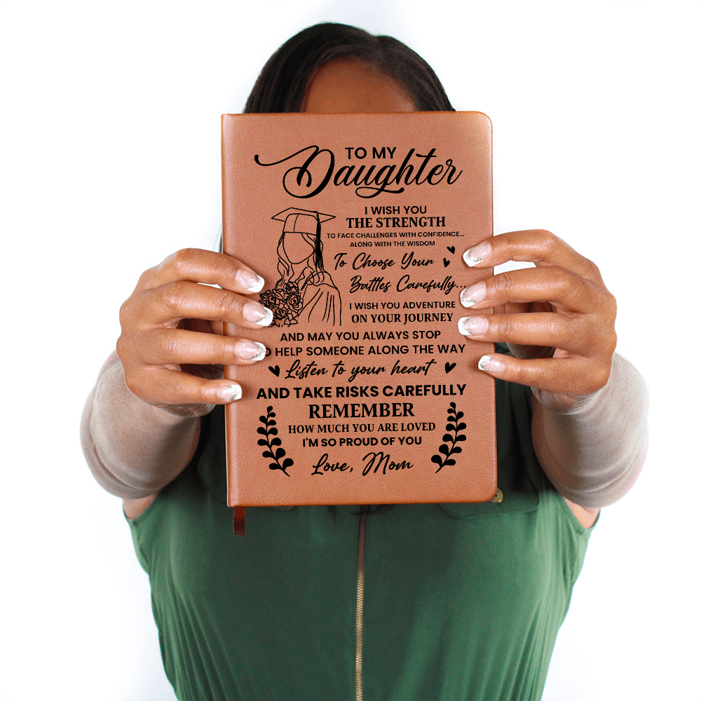 Graduation Gift - Gift For Daughter - Graphic Leather Journal - The Shoppers Outlet