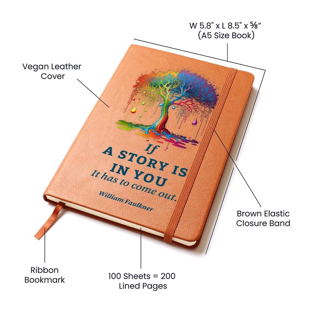 Graphic Leather Journal - If A Story Is In You - The Shoppers Outlet