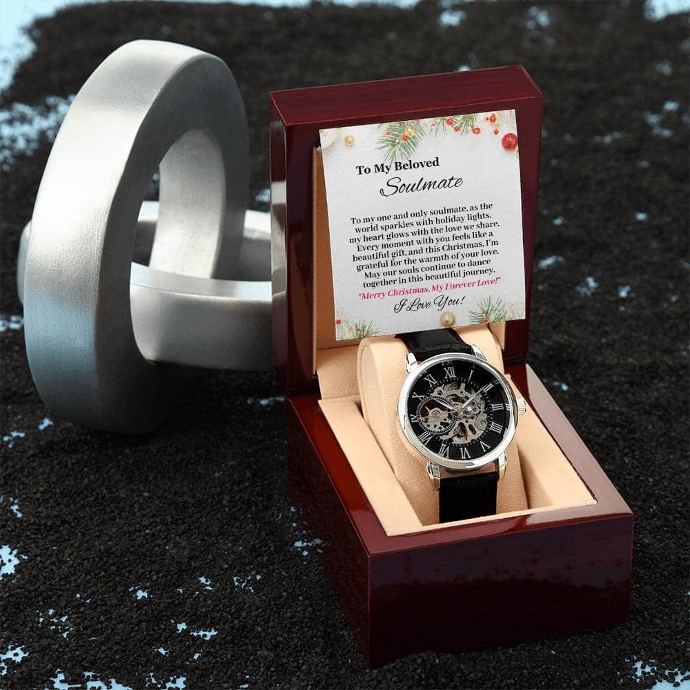 Gift For Soulmate - To My One and Only Soulmate - Merry Christmas - Men's Openwork Watch - The Shoppers Outlet