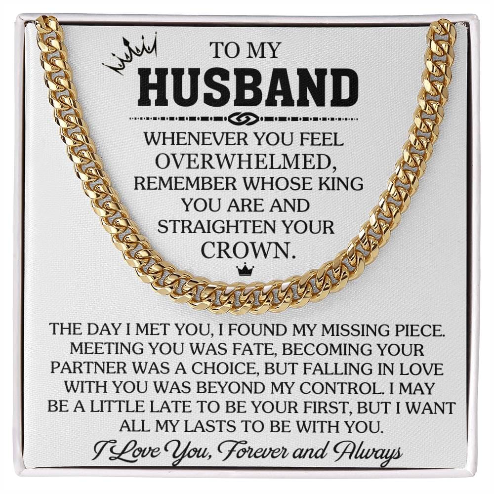 Gift For Husband - Whenever You Feel Overwhelmed - Cuban Link Chain Necklaces - The Shoppers Outlet