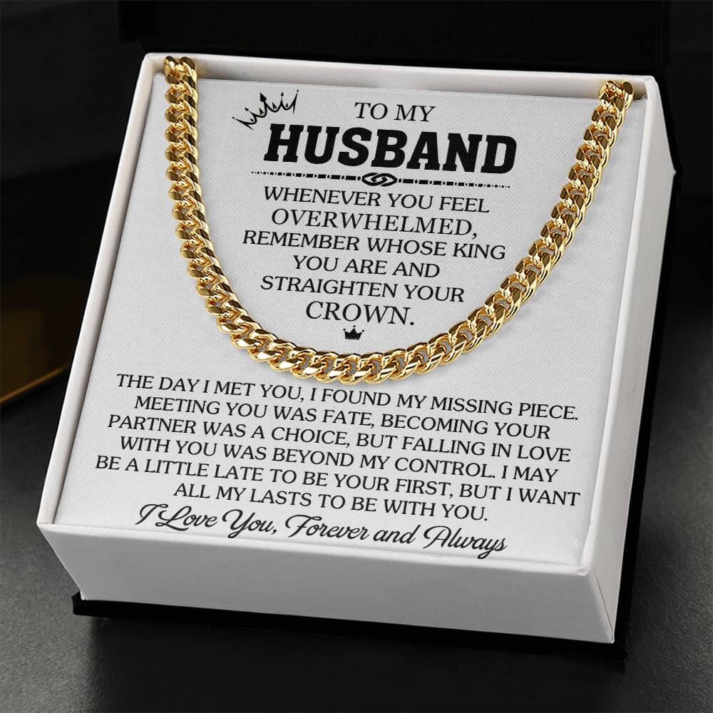Gift For Husband - Whenever You Feel Overwhelmed - Cuban Link Chain Necklaces - The Shoppers Outlet
