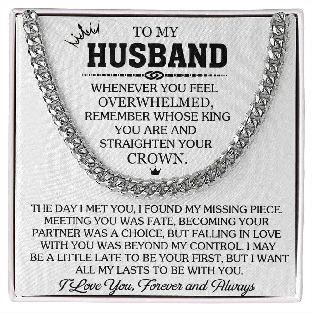 Gift For Husband - Whenever You Feel Overwhelmed - Cuban Link Chain Necklaces - The Shoppers Outlet