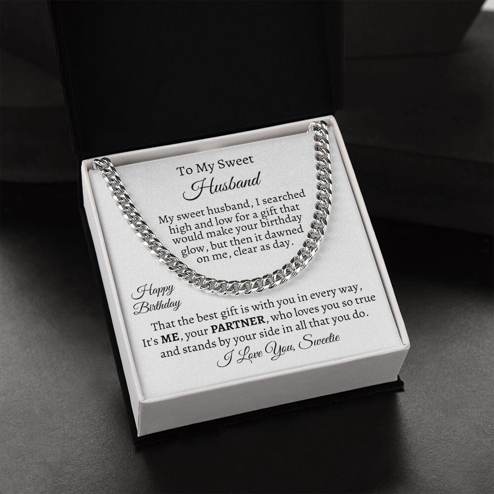 Gift For Husband - Happy Birthday - Cuban Link Chain Necklaces - The Shoppers Outlet