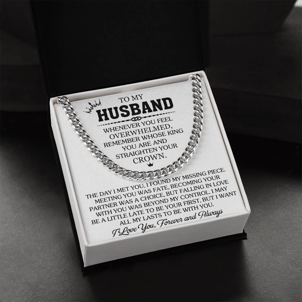 Gift For Husband - Whenever You Feel Overwhelmed - Cuban Link Chain Necklaces - The Shoppers Outlet