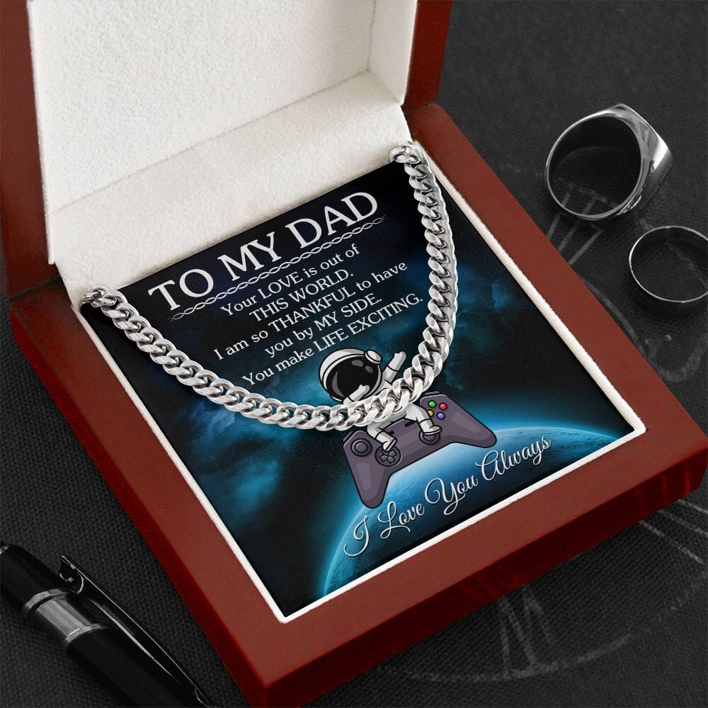 Gift For Dad - Your LOVE Is Out Of This World - Cuban Link Chain Necklaces - The Shoppers Outlet
