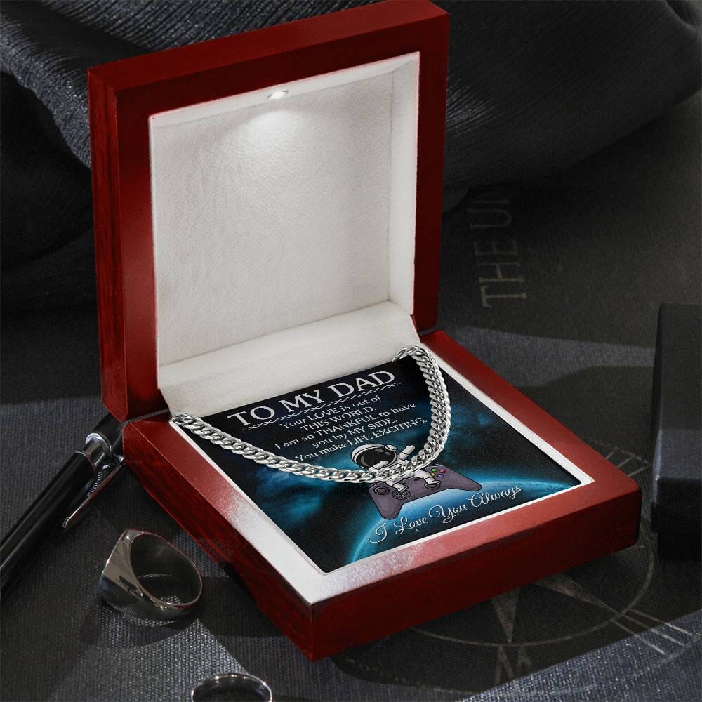 Gift For Dad - Your LOVE Is Out Of This World - Cuban Link Chain Necklaces - The Shoppers Outlet