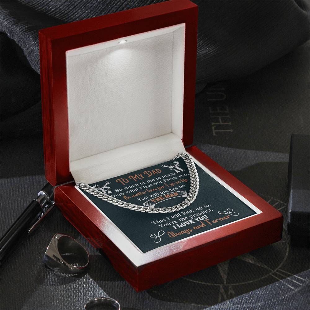 Gift For Dad - You Will Always Be The Man - Cuban Link Chain Necklaces - The Shoppers Outlet