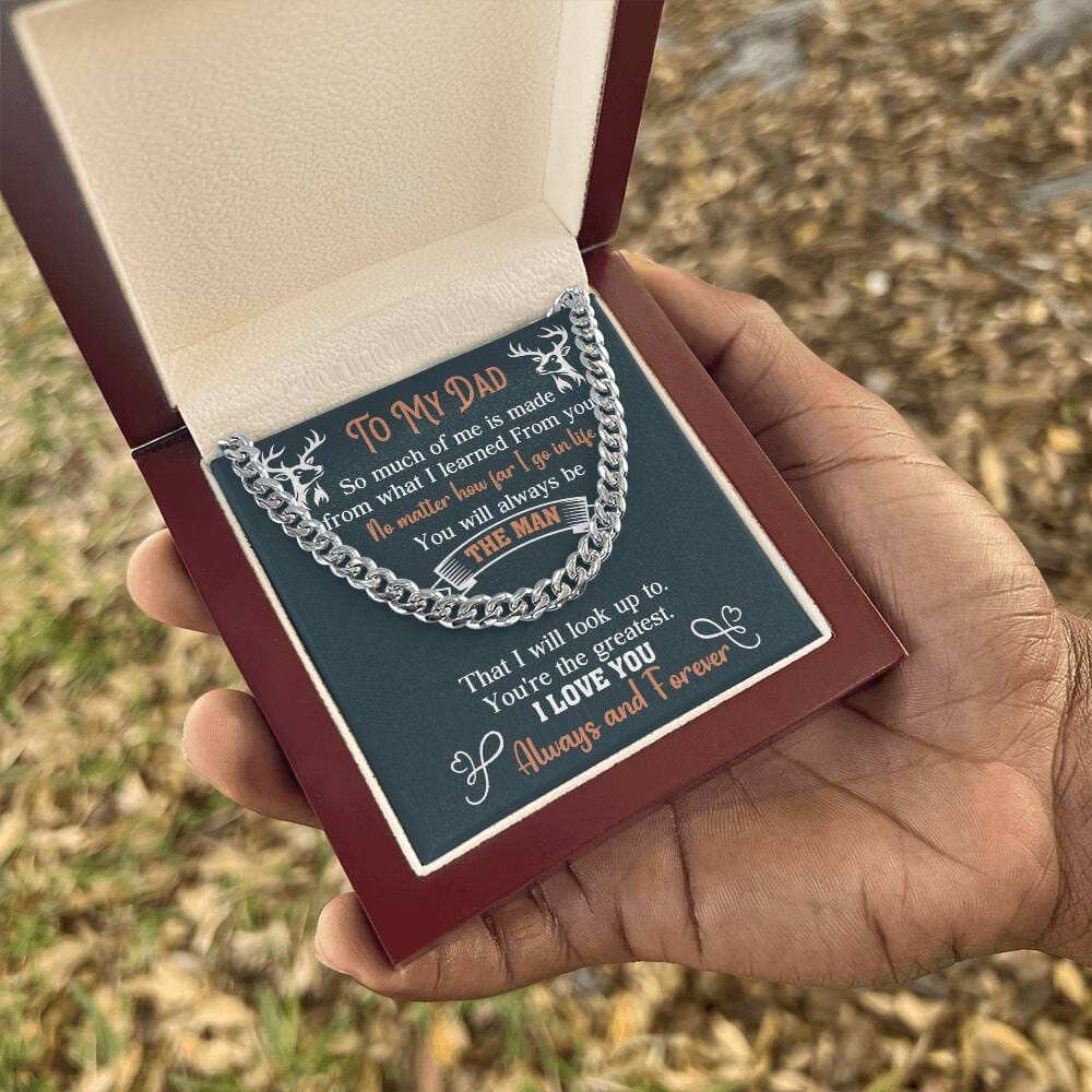 Gift For Dad - You Will Always Be The Man - Cuban Link Chain Necklaces - The Shoppers Outlet