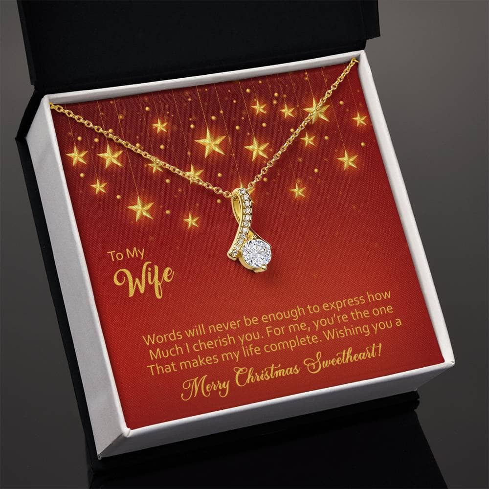 Gift For Wife - Words Will Never Be Enough - Alluring Beauty Necklaces - The Shoppers Outlet