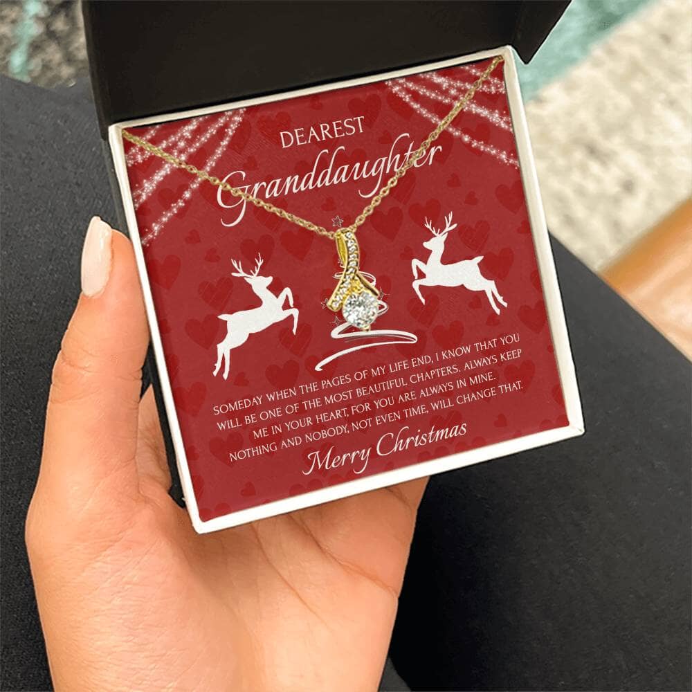 Gift For Granddaughter - Beautiful Chapter - Merry Christmas - Alluring Beauty Necklace - The Shoppers Outlet