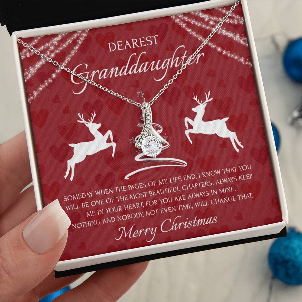 Gift For Granddaughter - Beautiful Chapter - Merry Christmas - Alluring Beauty Necklace - The Shoppers Outlet