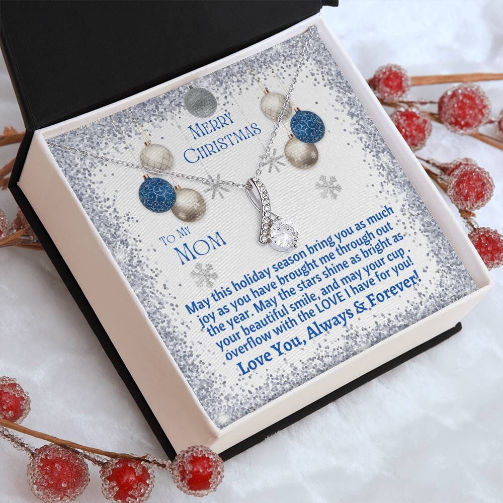 MOM - MERRY CHRISTMAS - MAY YOUR CUP OVERFLOW WITH LOVE - ALLURING BEAUTY NECKLACES - The Shoppers Outlet