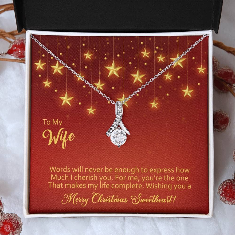 Gift For Wife - Words Will Never Be Enough - Alluring Beauty Necklaces - The Shoppers Outlet