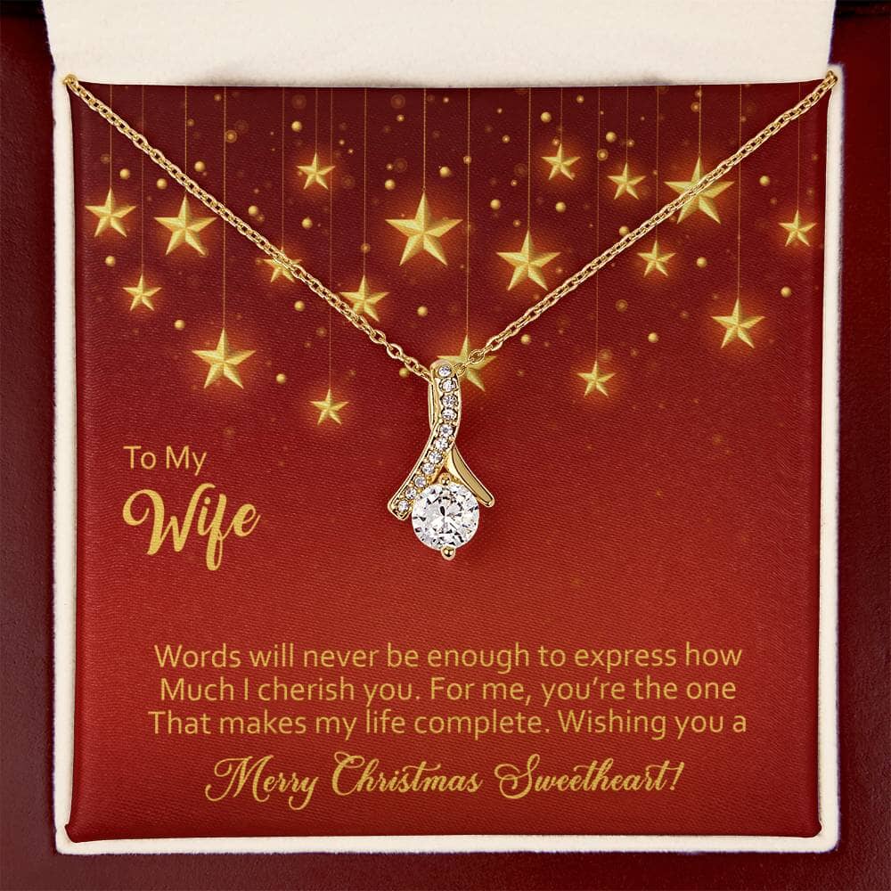 Gift For Wife - Words Will Never Be Enough - Alluring Beauty Necklaces - The Shoppers Outlet