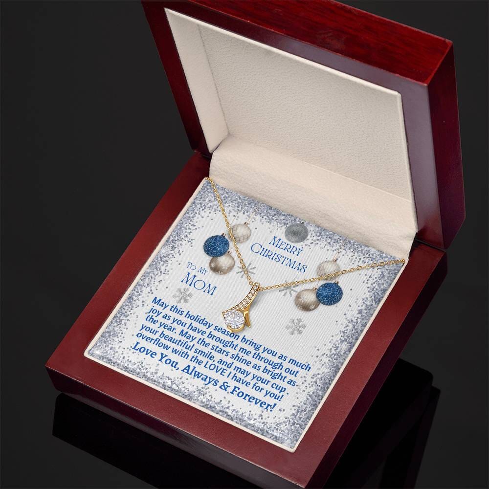 MOM - MERRY CHRISTMAS - MAY YOUR CUP OVERFLOW WITH LOVE - ALLURING BEAUTY NECKLACES - The Shoppers Outlet