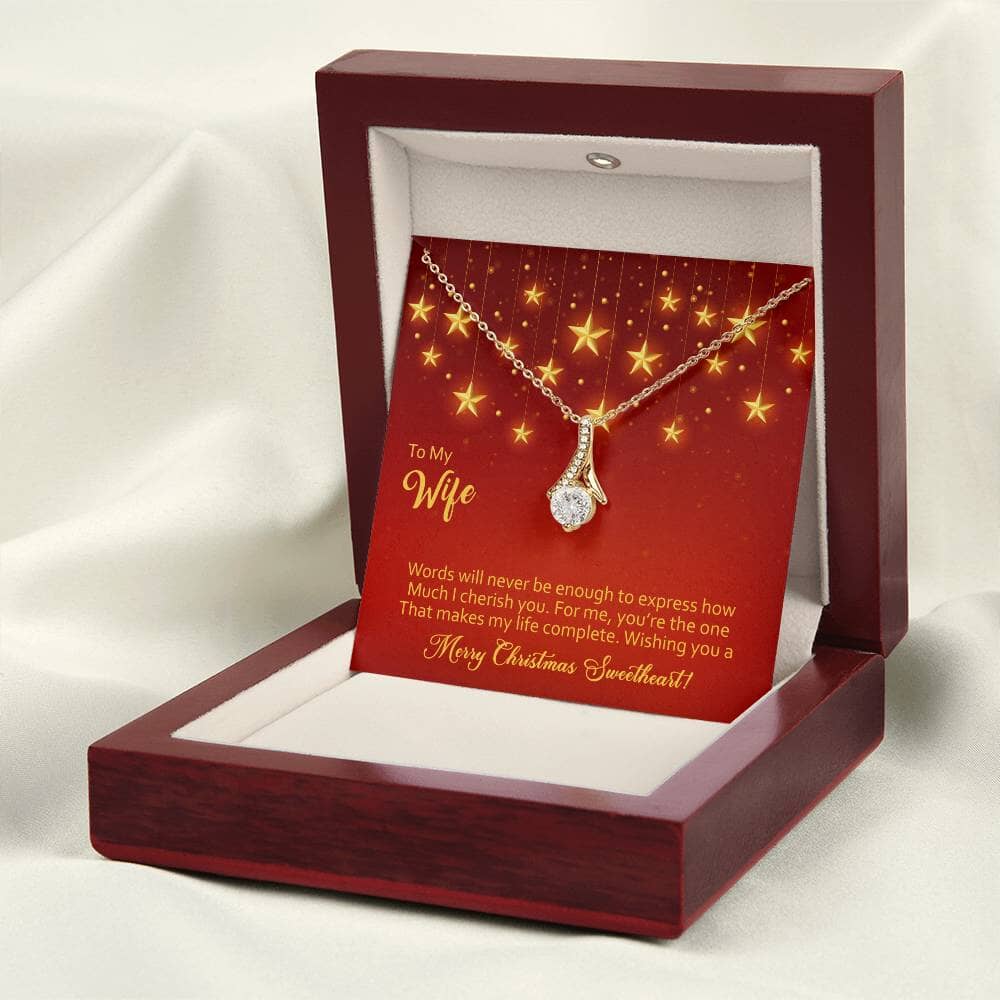 Gift For Wife - Words Will Never Be Enough - Alluring Beauty Necklaces - The Shoppers Outlet