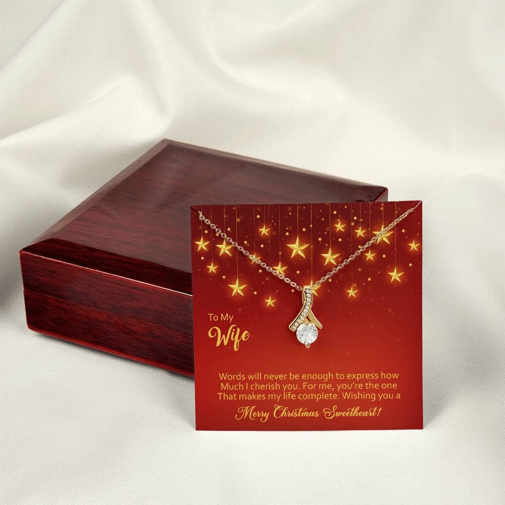 Gift For Wife - Words Will Never Be Enough - Alluring Beauty Necklaces - The Shoppers Outlet