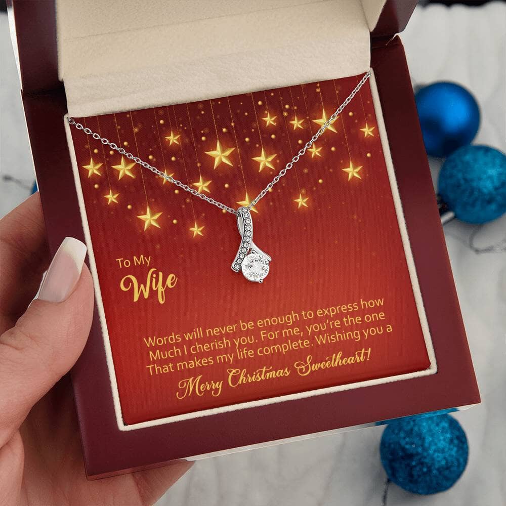 Gift For Wife - Words Will Never Be Enough - Alluring Beauty Necklaces - The Shoppers Outlet