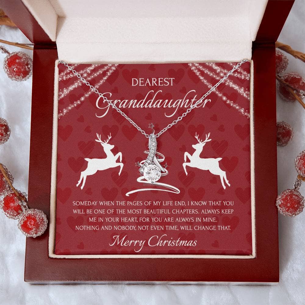 Gift For Granddaughter - Beautiful Chapter - Merry Christmas - Alluring Beauty Necklace - The Shoppers Outlet