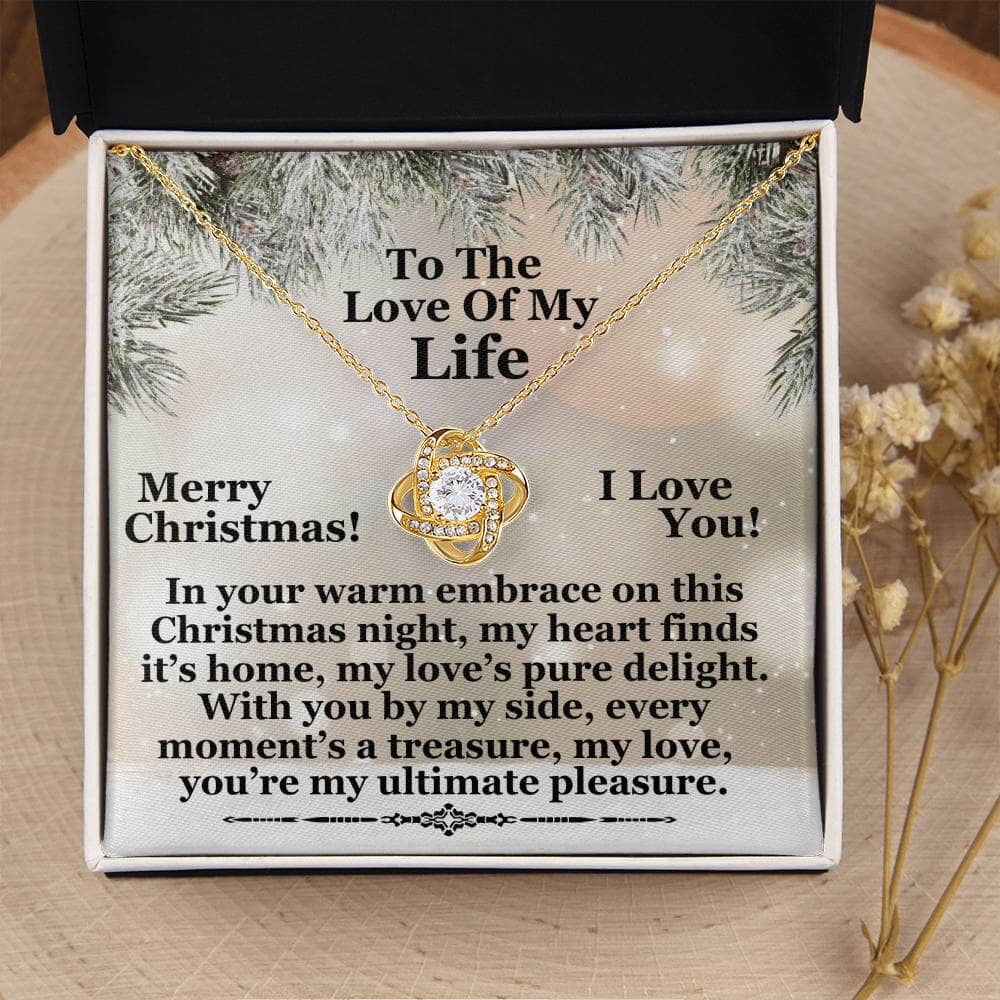Soulmate - My Love, You're My Ultimate Pleasure - Merry Christmas - Love Knot Necklaces - The Shoppers Outlet