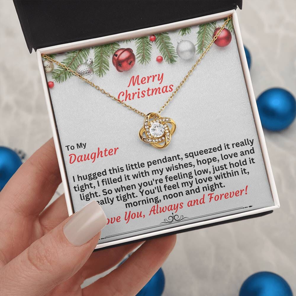 Daughter - Merry Christmas - I Hugged This Little Pendant - Gift For Daughter - The Shoppers Outlet