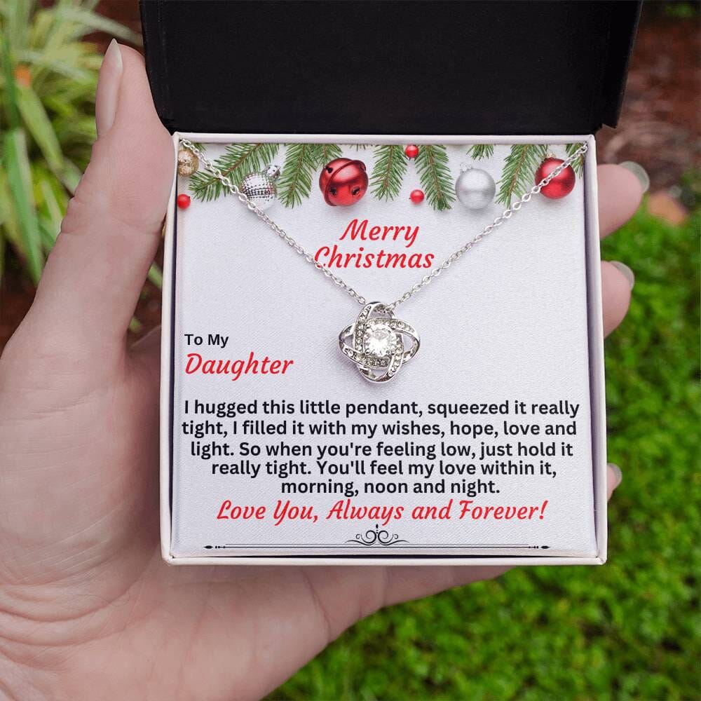 Daughter - Merry Christmas - I Hugged This Little Pendant - Gift For Daughter - The Shoppers Outlet