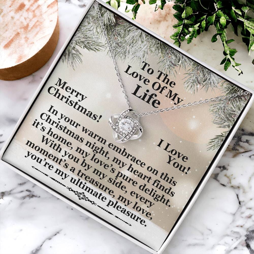 Soulmate - My Love, You're My Ultimate Pleasure - Merry Christmas - Love Knot Necklaces - The Shoppers Outlet
