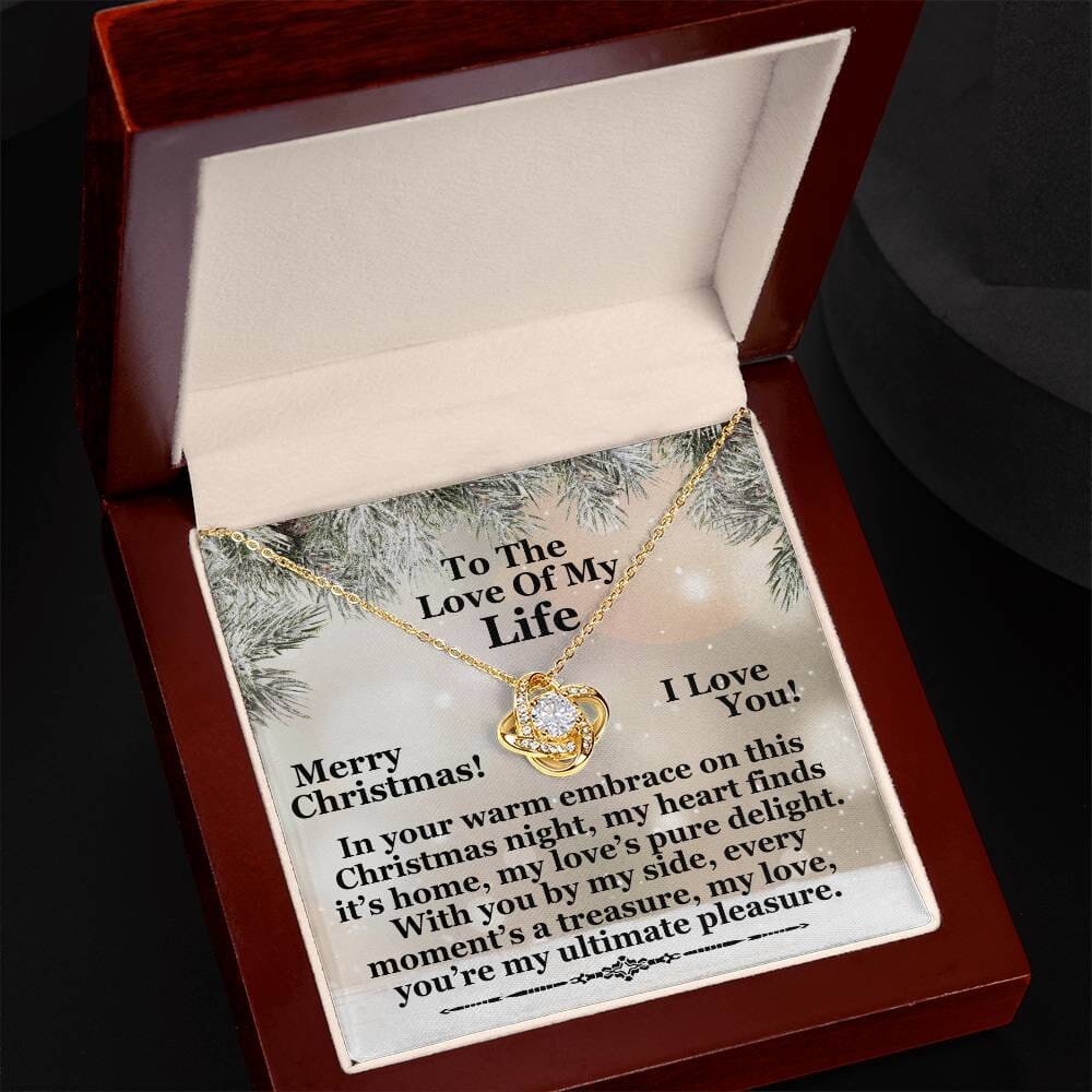 Soulmate - My Love, You're My Ultimate Pleasure - Merry Christmas - Love Knot Necklaces - The Shoppers Outlet