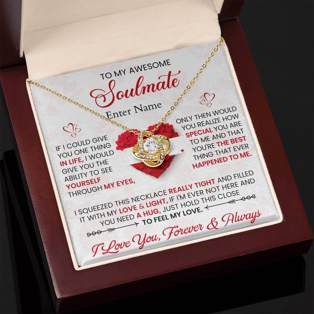 Gift For Soulmate - PERSONALIZED GIFT - If I Could Give You One Thing In Life - Love Knot Necklaces - The Shoppers Outlet