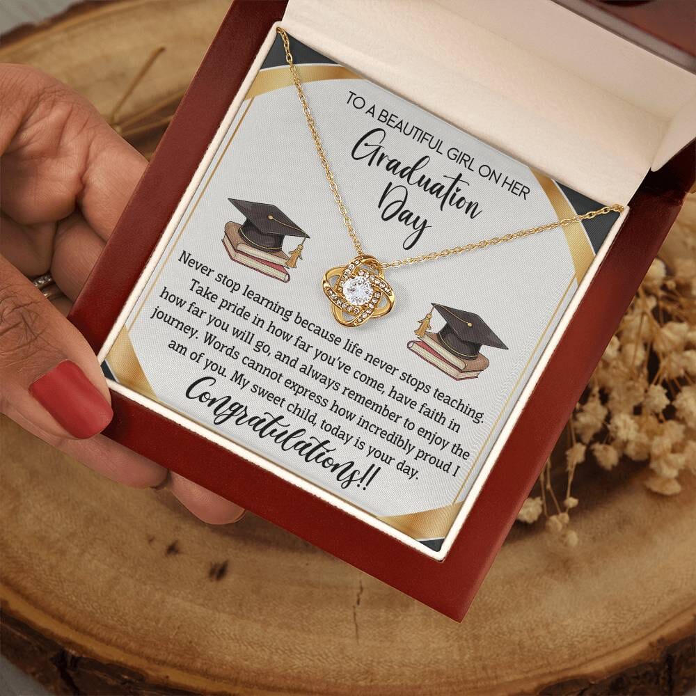 Graduation - My Sweet Child Today Is Your Day - Graduation Day - Love Knot Necklaces. - The Shoppers Outlet