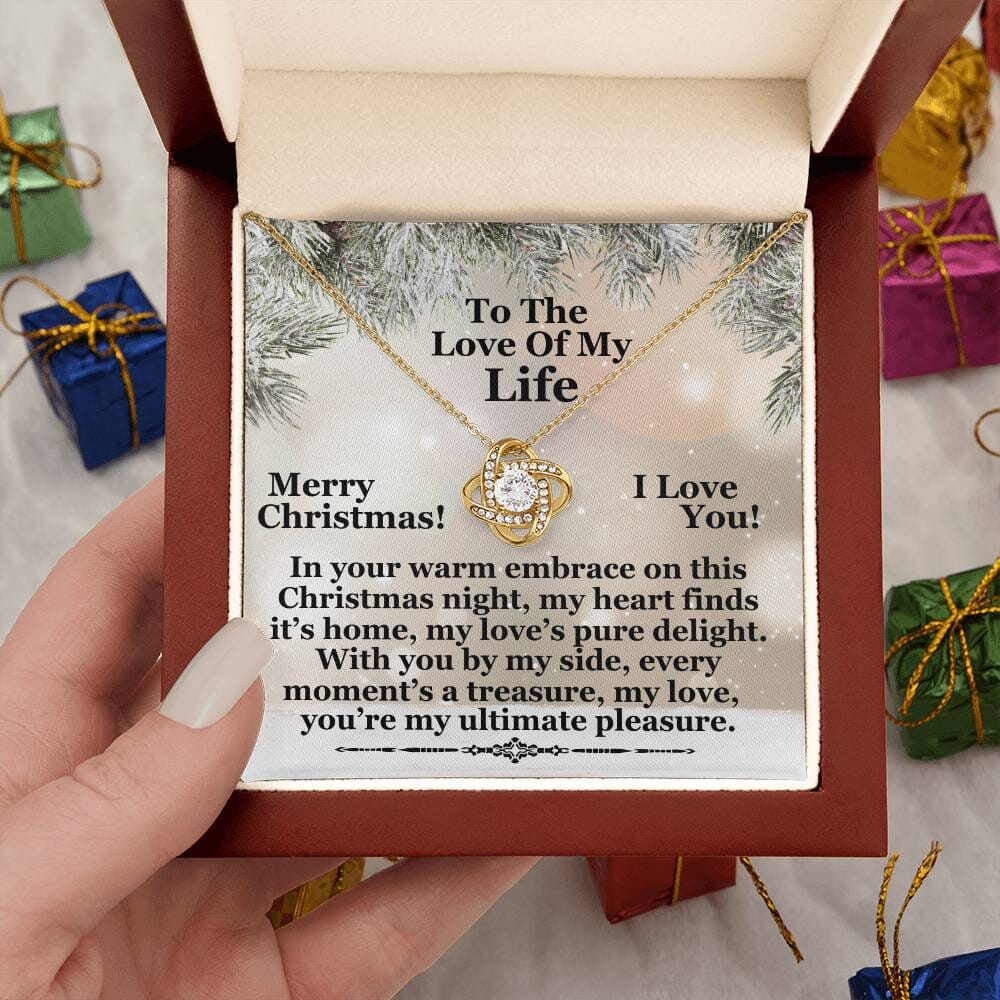 Soulmate - My Love, You're My Ultimate Pleasure - Merry Christmas - Love Knot Necklaces - The Shoppers Outlet