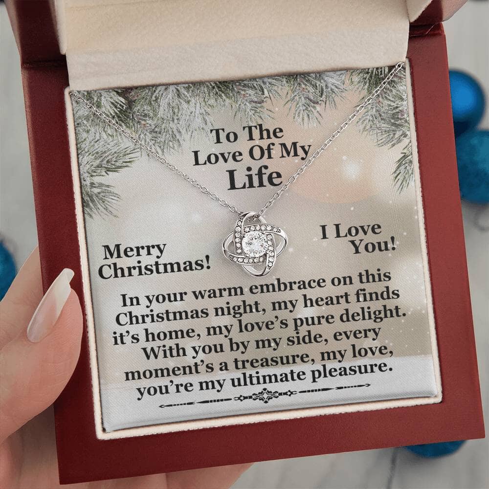 Soulmate - My Love, You're My Ultimate Pleasure - Merry Christmas - Love Knot Necklaces - The Shoppers Outlet