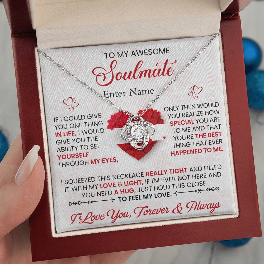 Gift For Soulmate - PERSONALIZED GIFT - If I Could Give You One Thing In Life - Love Knot Necklaces - The Shoppers Outlet