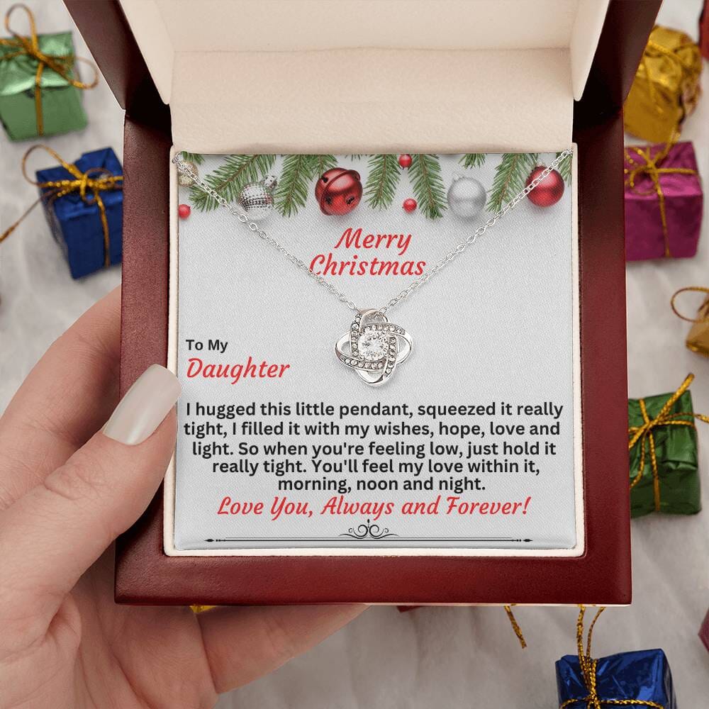 Daughter - Merry Christmas - I Hugged This Little Pendant - Gift For Daughter - The Shoppers Outlet