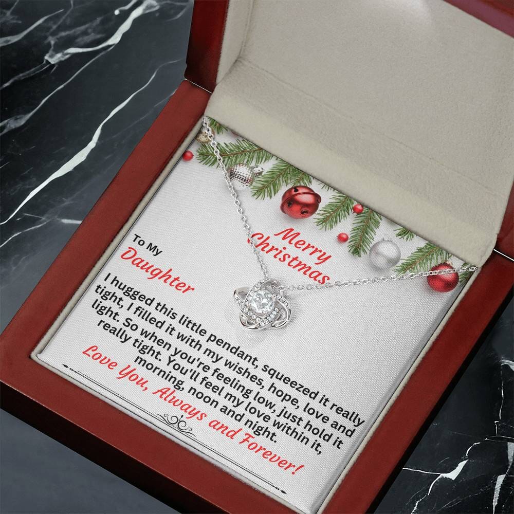 Daughter - Merry Christmas - I Hugged This Little Pendant - Gift For Daughter - The Shoppers Outlet