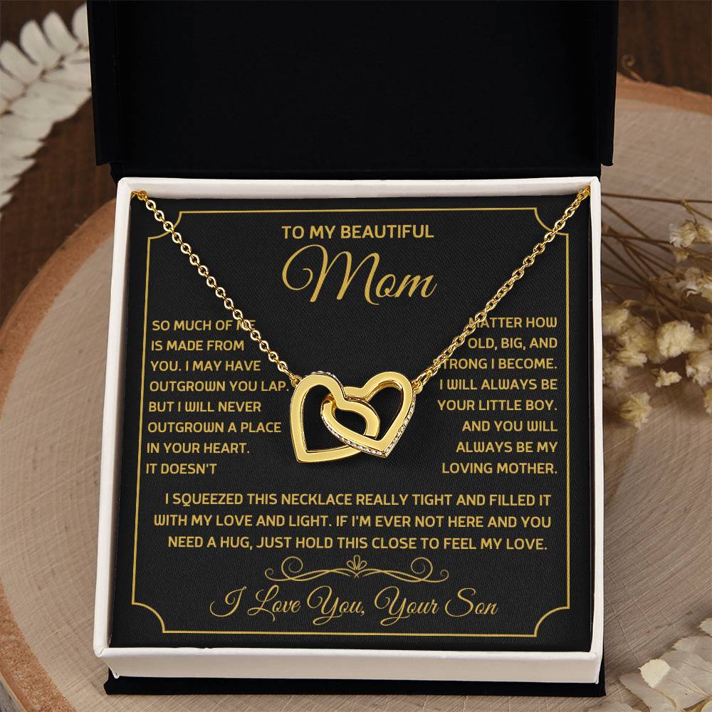 Gift For Mom - Mother's Day Gift - Birthday Gift - Interlocking Hearts Necklaces - The Shoppers Outlet